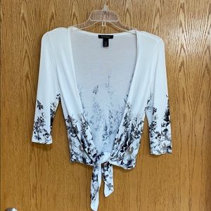 White House Black Market tie cardigan